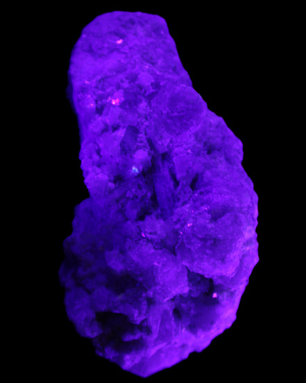 Green and Pink Tourmaline, Feldspar, Lepidolite and Clear Quartz 120*65*65mm 509g in UV light - Rocks and Things Store
