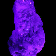 Green and Pink Tourmaline, Feldspar, Lepidolite and Clear Quartz 120*65*65mm 509g in UV light - Rocks and Things Store