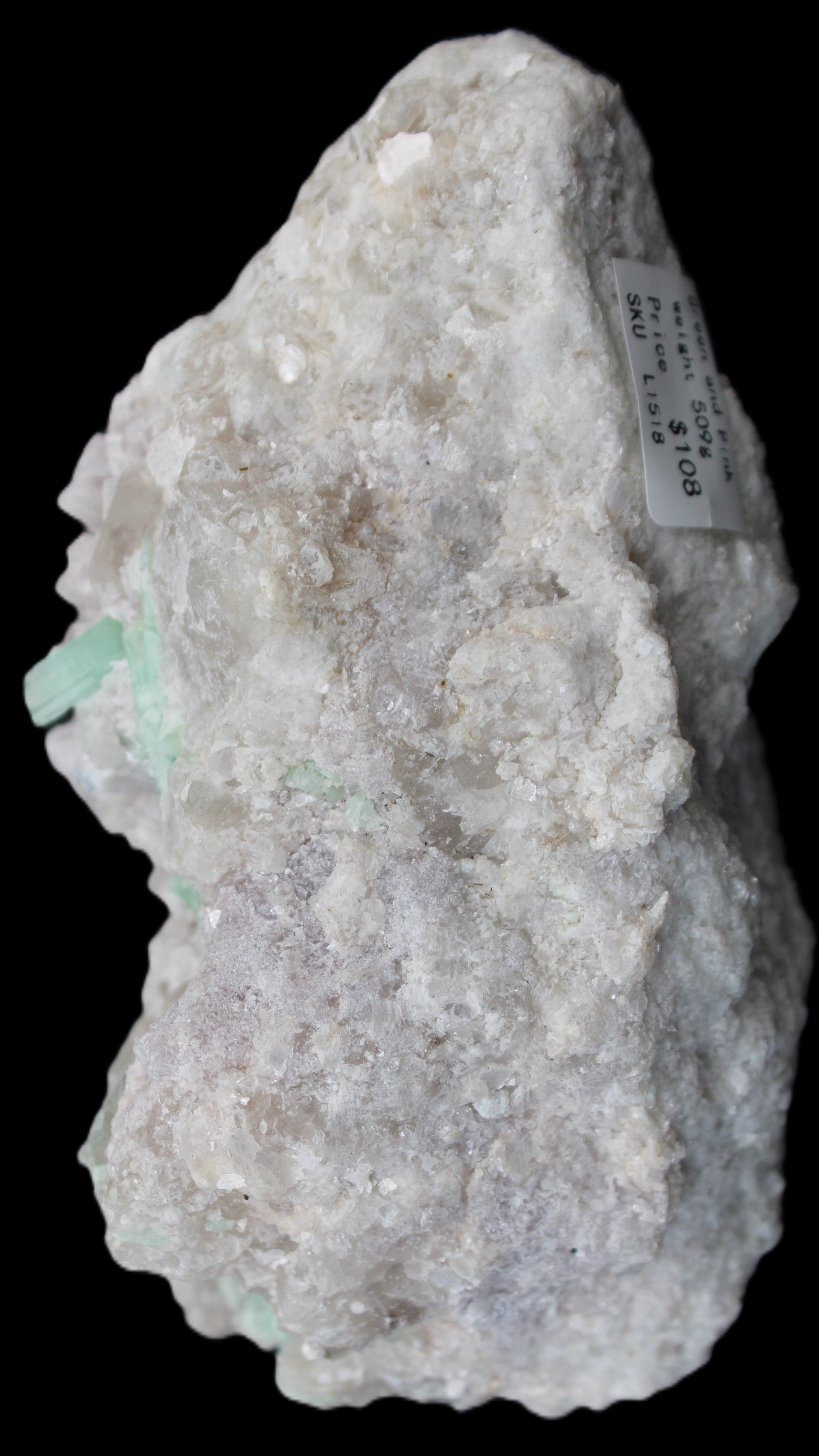 Green and Pink Tourmaline, Feldspar, Lepidolite and Clear Quartz 120*65*65mm 509g in sunlight - Rocks and Things Store