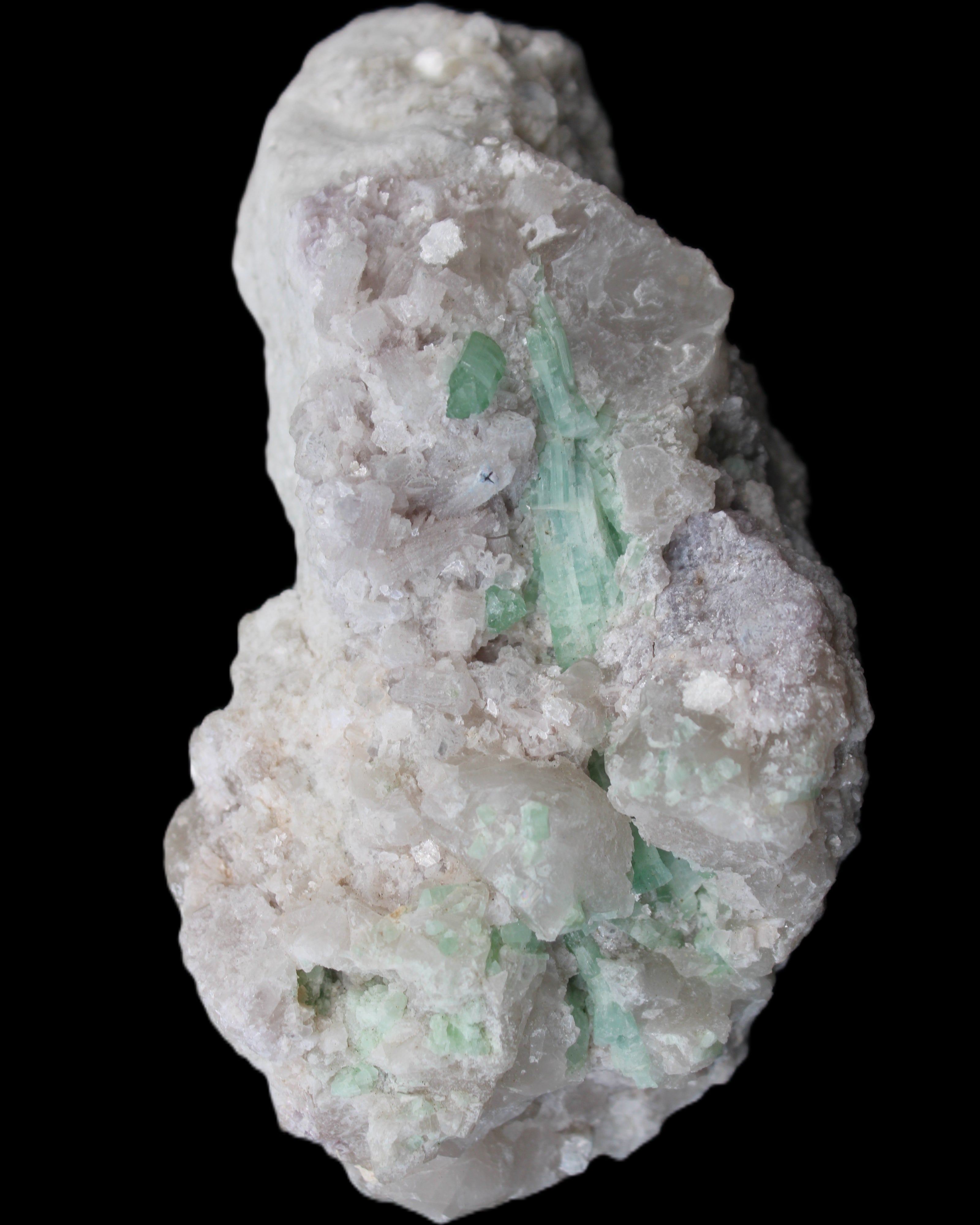 Green and Pink Tourmaline, Feldspar, Lepidolite and Clear Quartz 120*65*65mm 509g in sunlight - Rocks and Things Store