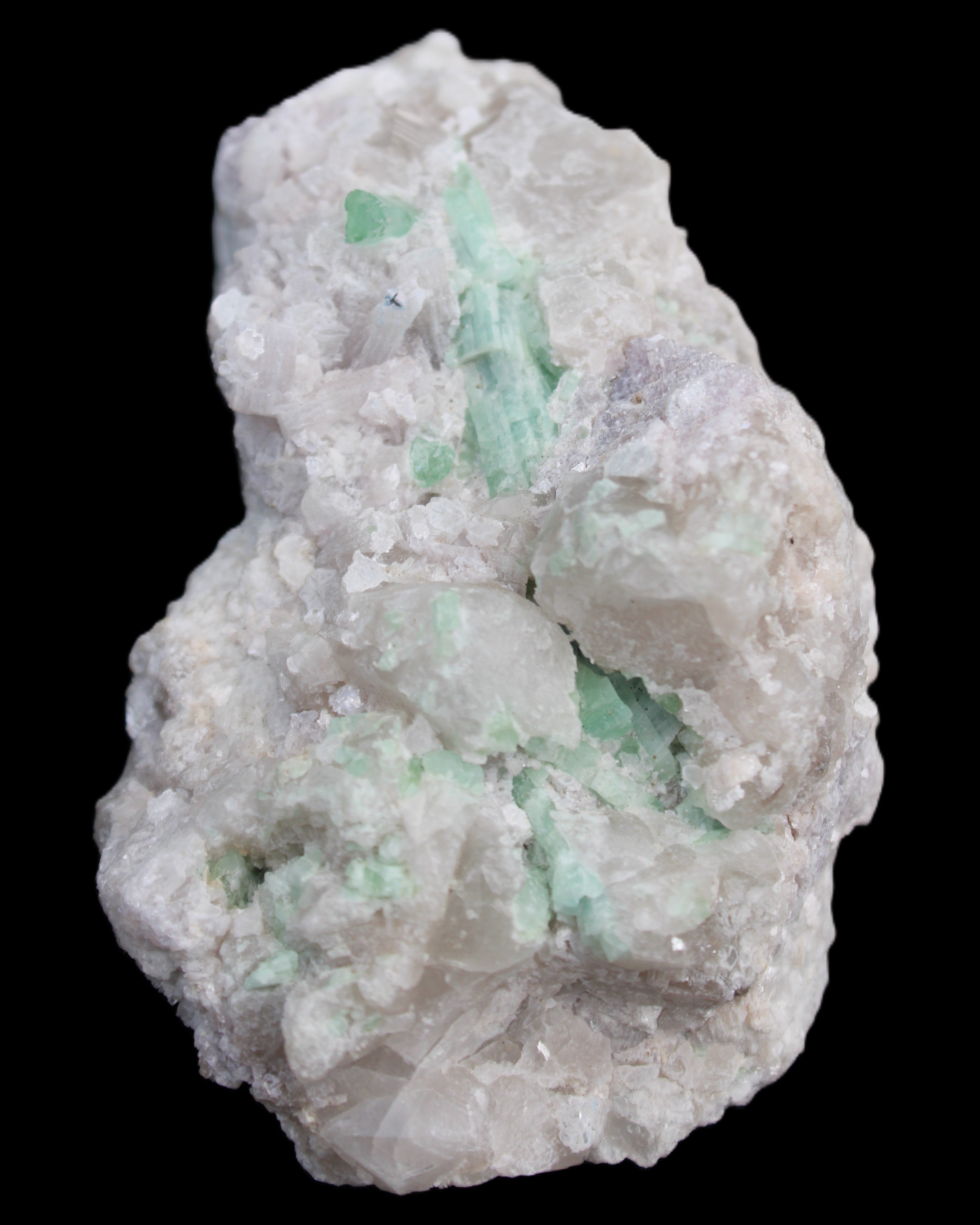 Green and Pink Tourmaline, Feldspar, Lepidolite and Clear Quartz 120*65*65mm 509g in sunlight - Rocks and Things Store