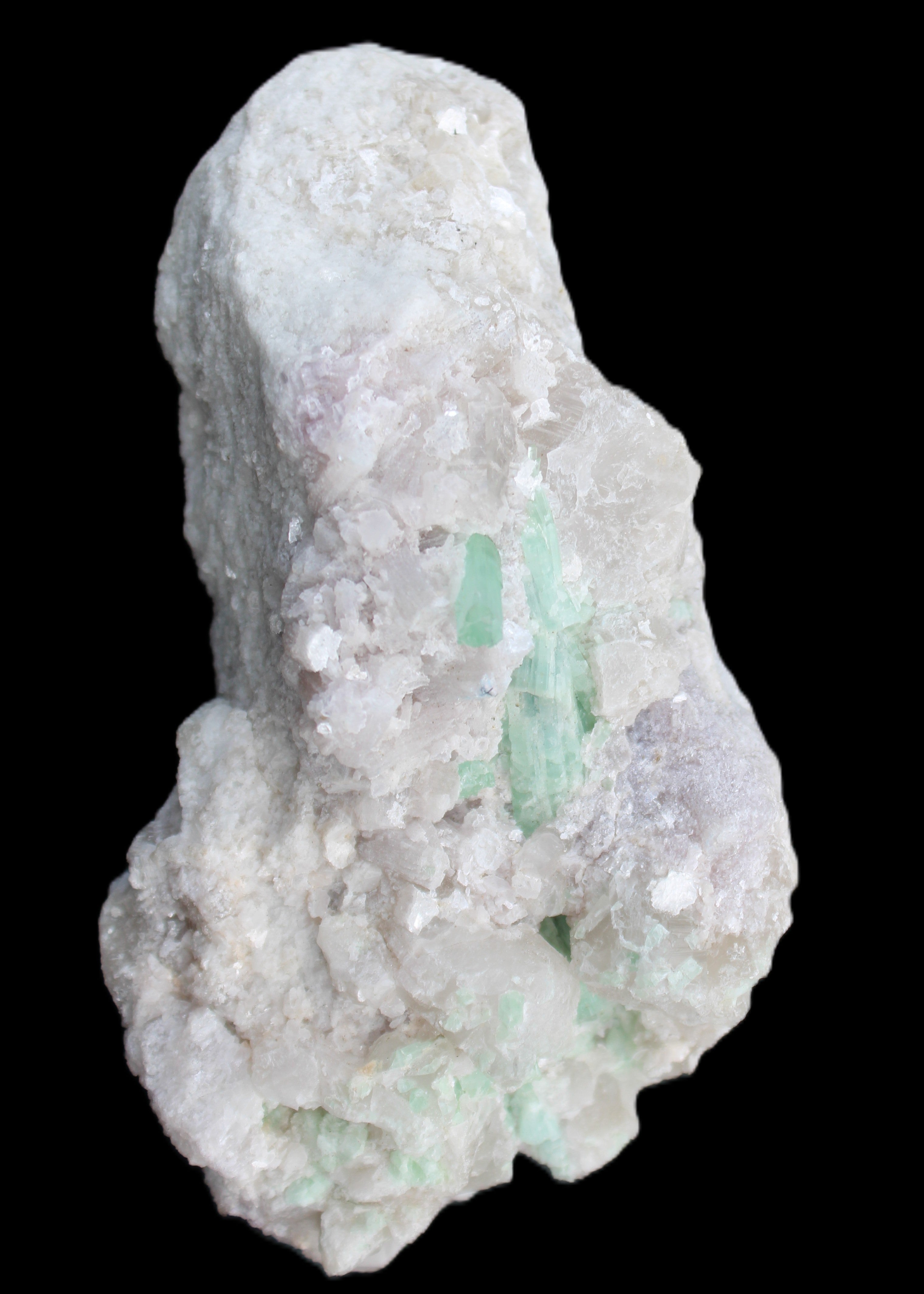 Green and Pink Tourmaline, Feldspar, Lepidolite and Clear Quartz 120*65*65mm 509g in sunlight - Rocks and Things Store