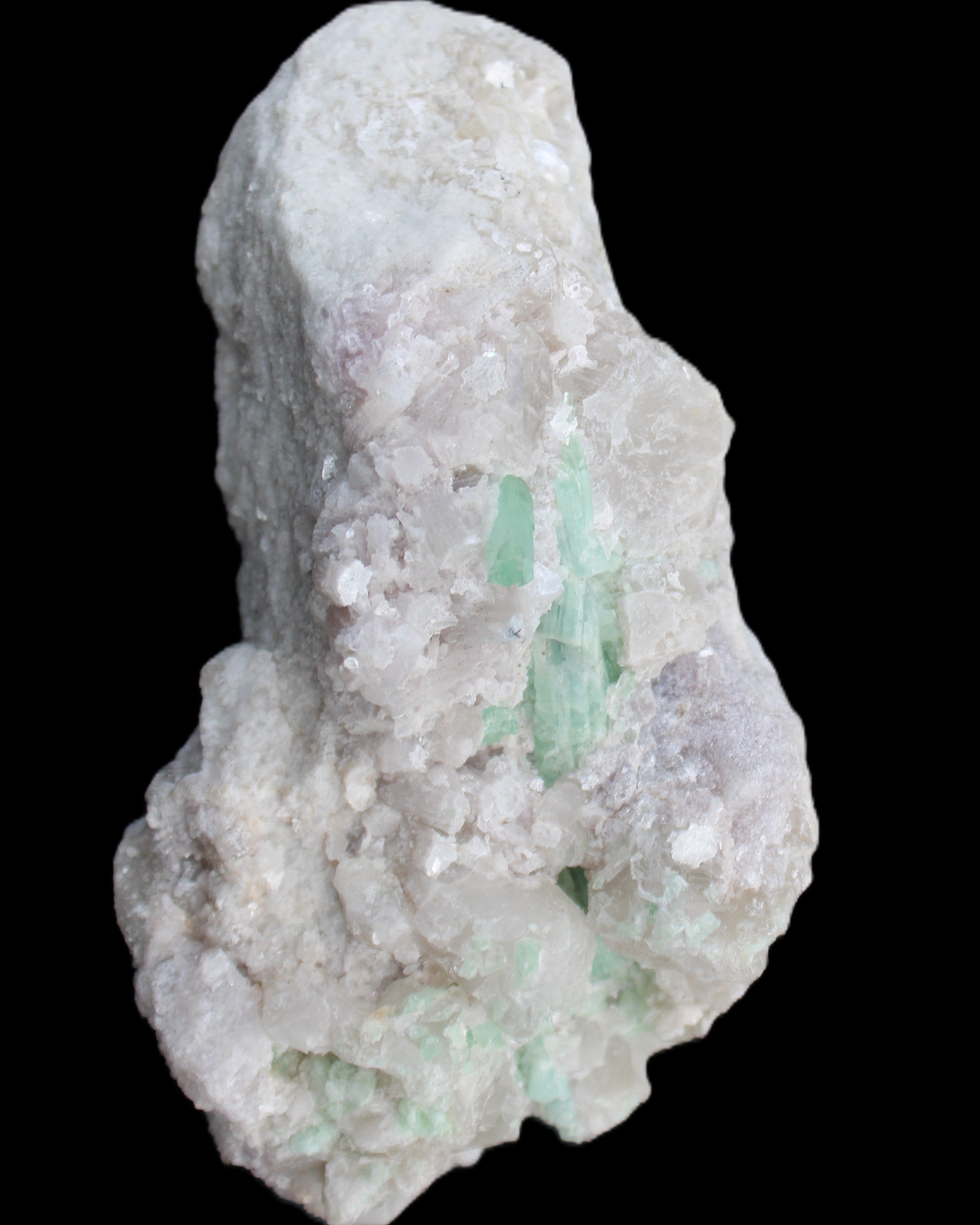 Green and Pink Tourmaline, Feldspar, Lepidolite and Clear Quartz 120*65*65mm 509g in sunlight - Rocks and Things Store
