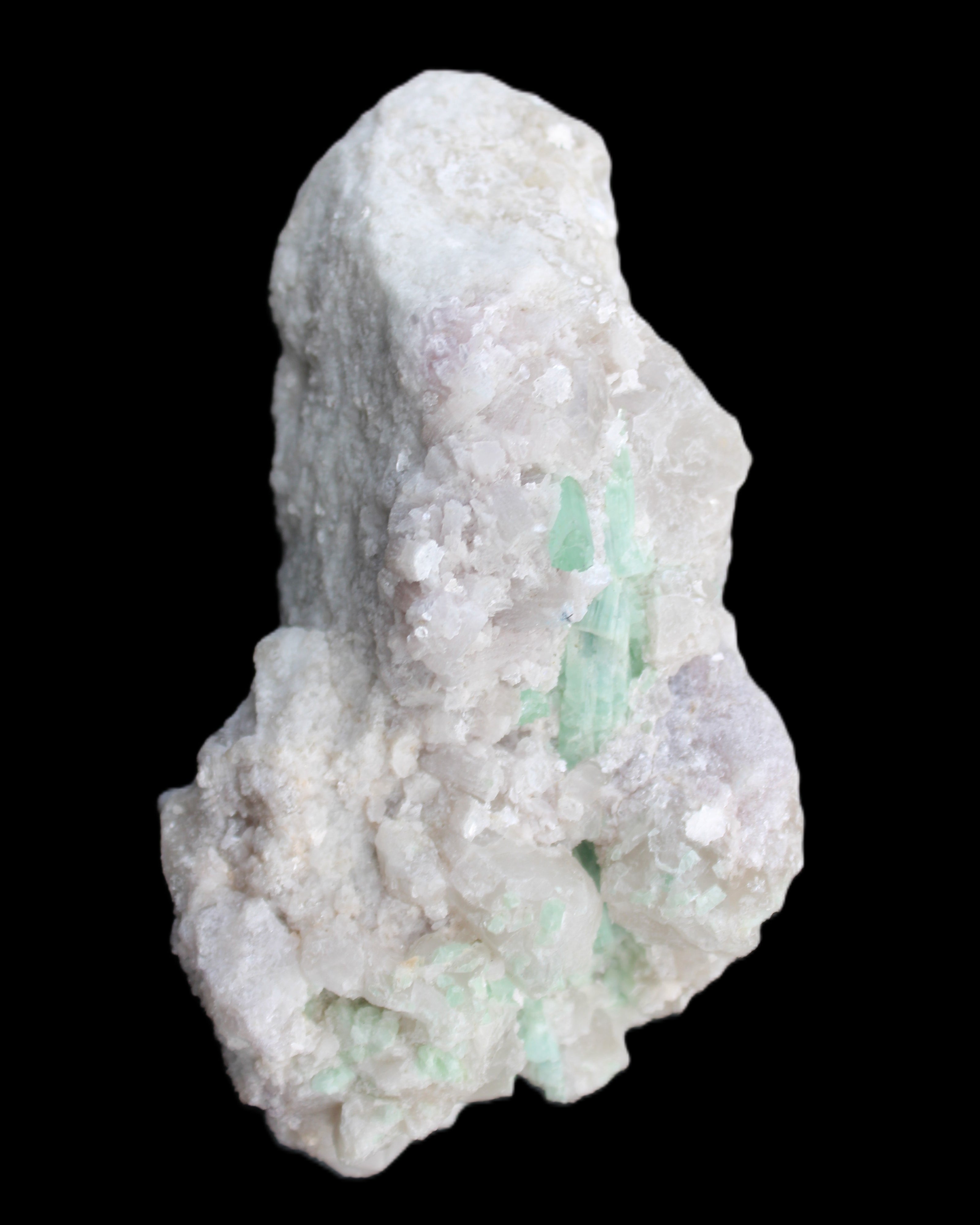 Green and Pink Tourmaline, Feldspar, Lepidolite and Clear Quartz 120*65*65mm 509g in sunlight - Rocks and Things Store