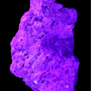 Green and Pink Tourmaline, Lepidolite, Kunzite, Aquamarine, Quartz Feldspar cluster 332g in UV light - Rocks and Things Store