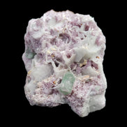 Green and Pink Tourmaline, Lepidolite, Kunzite, Aquamarine, Quartz Feldspar cluster 332g in sunlight - Rocks and Things Store