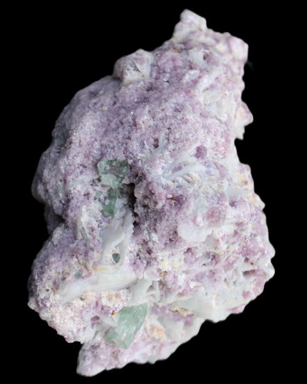 Green and Pink Tourmaline, Lepidolite, Kunzite, Aquamarine, Quartz Feldspar cluster 332g in sunlight - Rocks and Things Store
