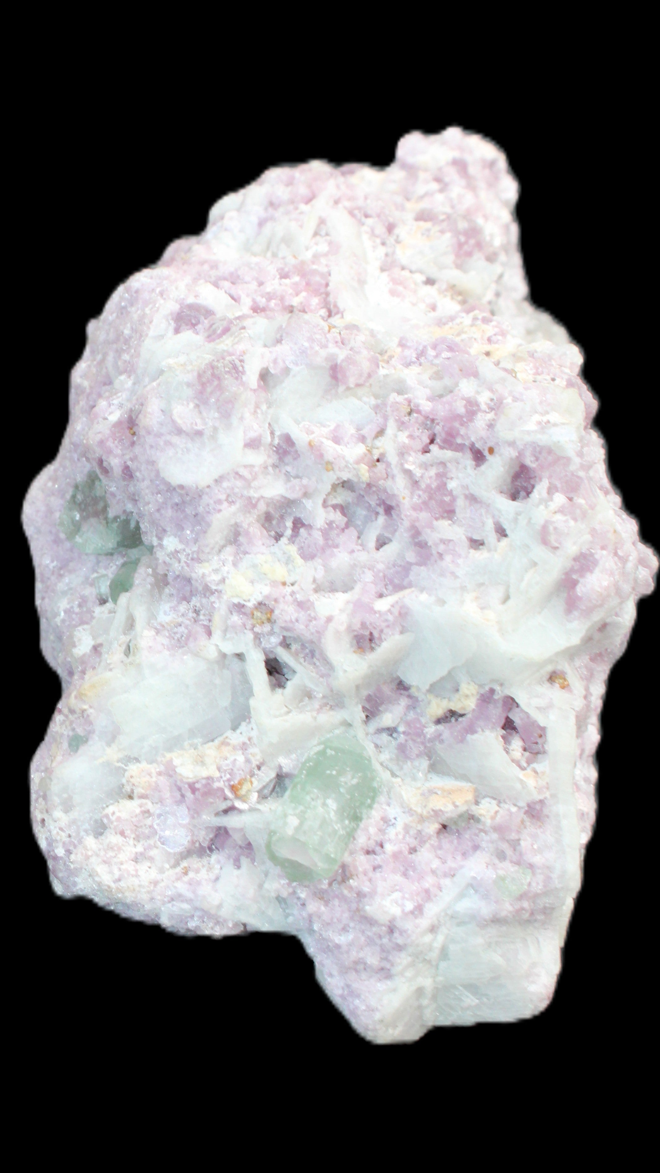 Green and Pink Tourmaline, Lepidolite, Kunzite, Aquamarine, Quartz Feldspar cluster 332g in sunlight - Rocks and Things Store