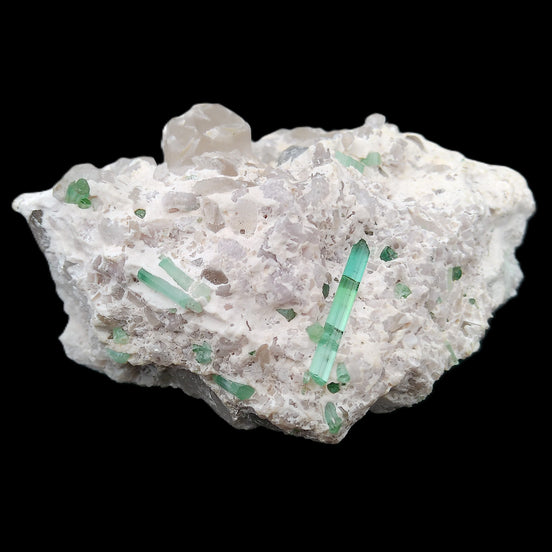 Green and Pink Tourmaline, Double-Terminated Quartz plus more specimen 606g in sunlight - Rocks and Things Store