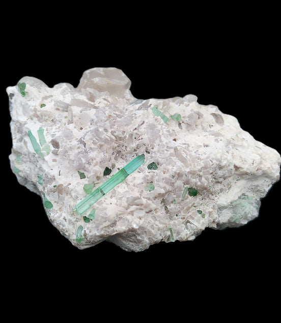 Green and Pink Tourmaline, Double-Terminated Quartz plus more specimen 606g in sunlight - Rocks and Things Store