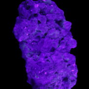 Clear Quartz, Green Tourmaline, Lepidolite and Feldspar 83*47*40mm 179g in UV light - Rocks and Things Store