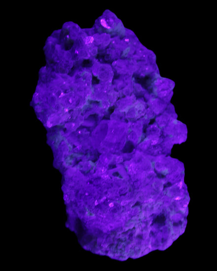 Clear Quartz, Green Tourmaline, Lepidolite and Feldspar 83*47*40mm 179g in UV light - Rocks and Things Store