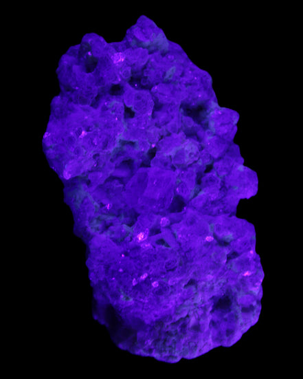 Clear Quartz, Green Tourmaline, Lepidolite and Feldspar 83*47*40mm 179g in UV light - Rocks and Things Store