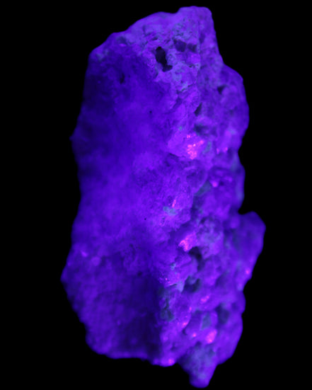 Clear Quartz, Green Tourmaline, Lepidolite and Feldspar 83*47*40mm 179g in UV light - Rocks and Things Store