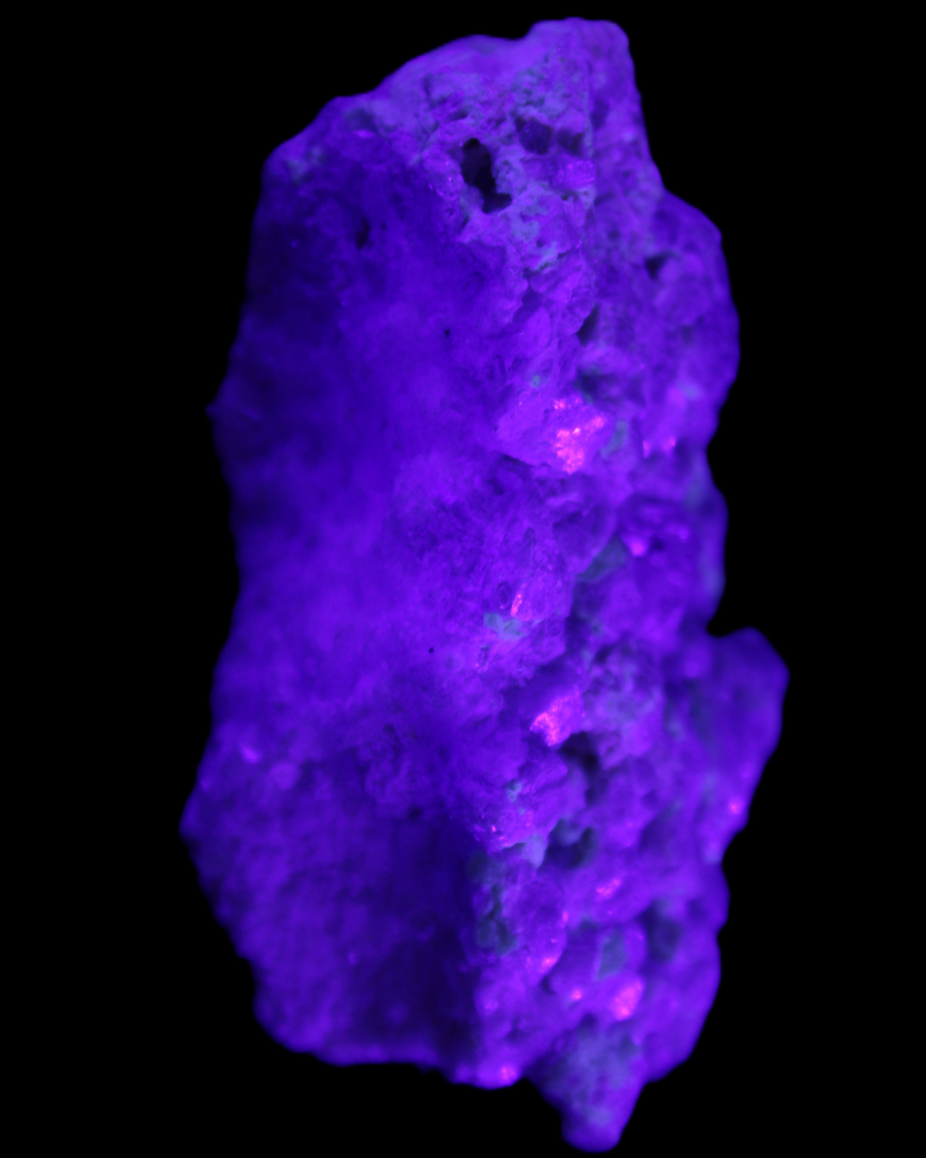 Clear Quartz, Green Tourmaline, Lepidolite and Feldspar 83*47*40mm 179g in UV light - Rocks and Things Store