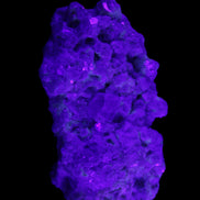 Clear Quartz, Green Tourmaline, Lepidolite and Feldspar 83*47*40mm 179g in UV light - Rocks and Things Store