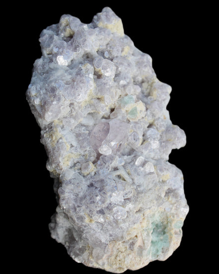 Clear Quartz, Green Tourmaline, Lepidolite and Feldspar 83*47*40mm 179g in sunlight - Rocks and Things Store