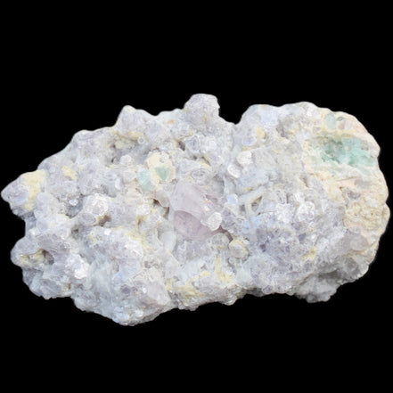 Clear Quartz, Green Tourmaline, Lepidolite and Feldspar 83*47*40mm 179g in sunlight - Rocks and Things Store