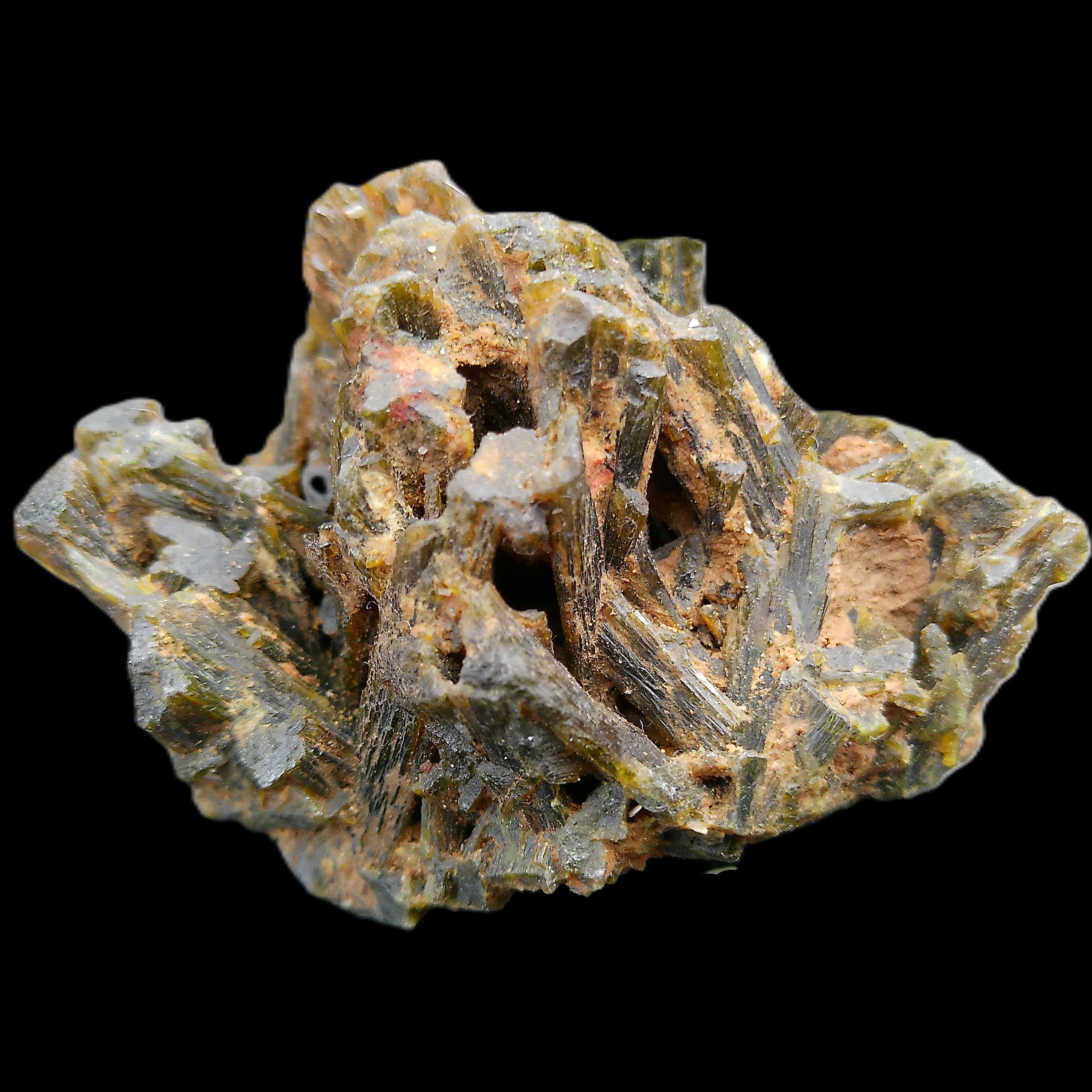 Epidote cluster 75*53*40mm 174.4g in sunlight - Rocks and Things Store