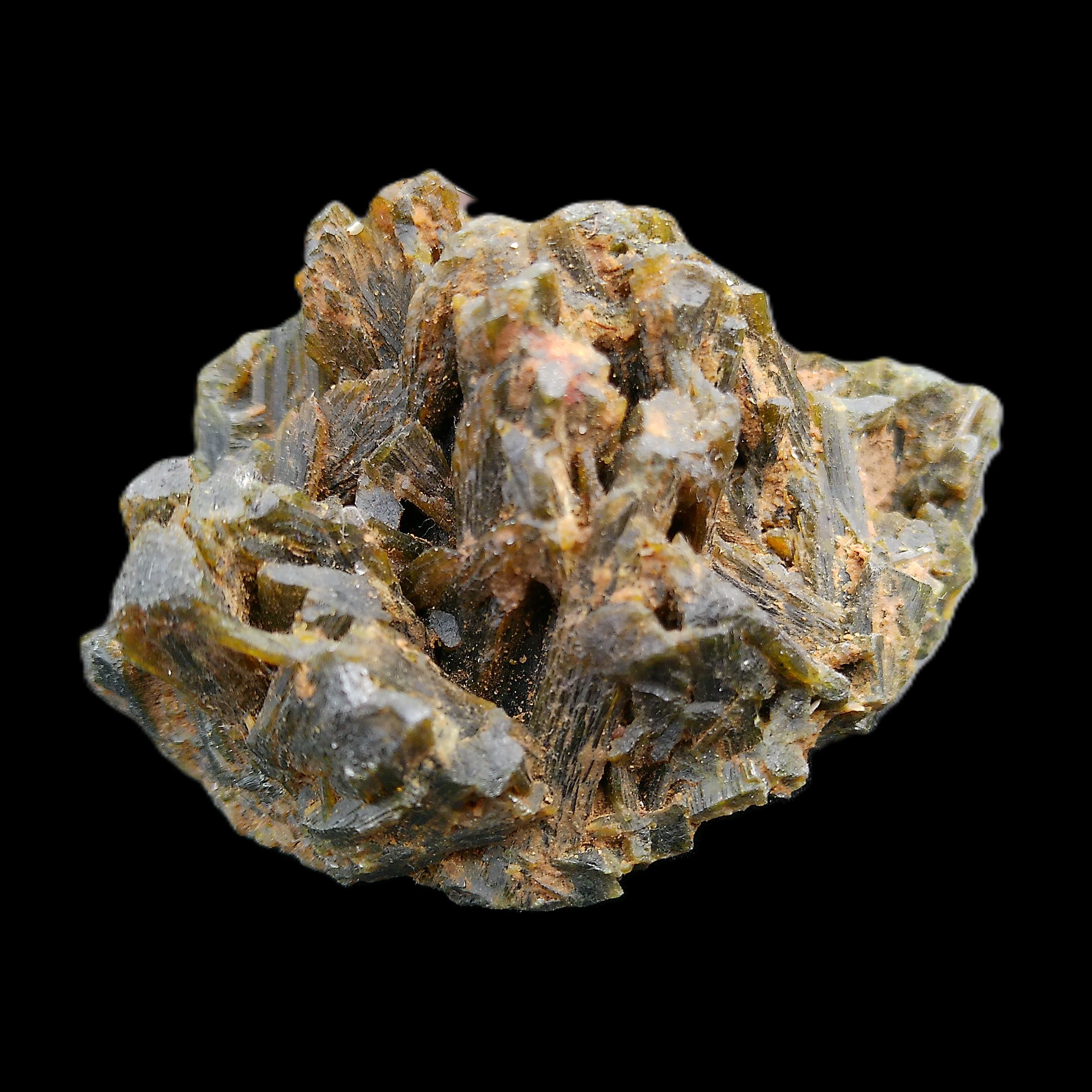 Epidote cluster 75*53*40mm 174.4g in sunlight - Rocks and Things Store