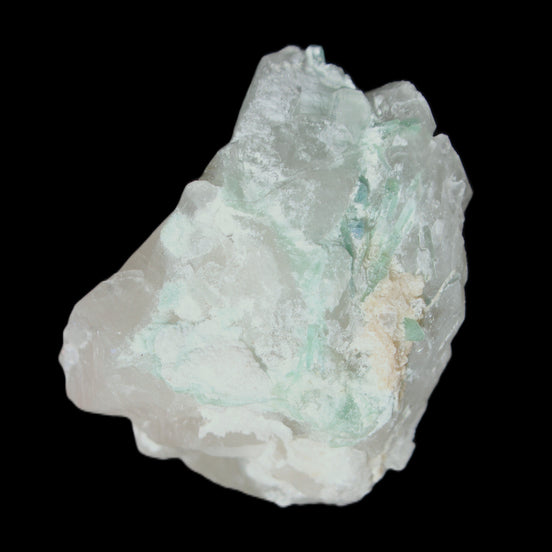 Clear Quartz with Green Tourmaline 48*35*28mm 51g in sunlight - Rocks and Things Store