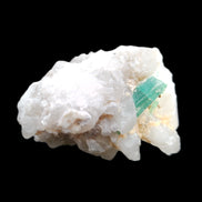 Green Tourmaline on Elestial Quartz 47*30*28mm 48g in sunlight - Rocks and Things Store