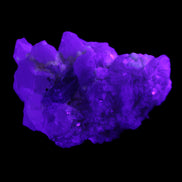 Green Tourmaline on Elestial Quartz 47*30*28mm 48g in UV light - Rocks and Things Store