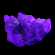 Green Tourmaline on Elestial Quartz 47*30*28mm 48g in UV light - Rocks and Things Store