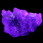 Green Tourmaline on Elestial Quartz 47*30*28mm 48g in UV light - Rocks and Things Store