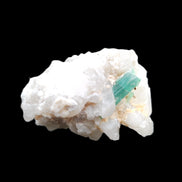 Green Tourmaline on Elestial Quartz 47*30*28mm 48g in sunlight - Rocks and Things Store