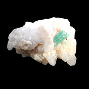 Green Tourmaline on Elestial Quartz 47*30*28mm 48g in sunlight - Rocks and Things Store