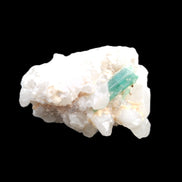 Green Tourmaline on Elestial Quartz 47*30*28mm 48g in sunlight - Rocks and Things Store