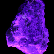 Elestial Smoky Quartz, Kunzite on Feldspar matrix 80mm 178g in UV light - Rocks and Things Store