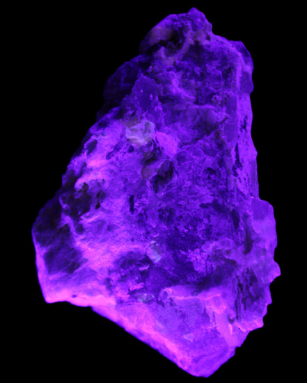 Elestial Smoky Quartz, Kunzite on Feldspar matrix 80mm 178g in UV light - Rocks and Things Store