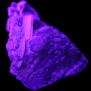 Elestial Smoky Quartz, Kunzite on Feldspar matrix 80mm 178g in UV light - Rocks and Things Store