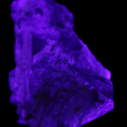 Elestial Smoky Quartz, Kunzite on Feldspar matrix 80mm 178g in UV light - Rocks and Things Store