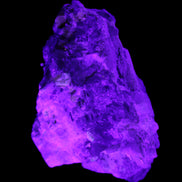 Elestial Smoky Quartz, Kunzite on Feldspar matrix 80mm 178g in UV light - Rocks and Things Store