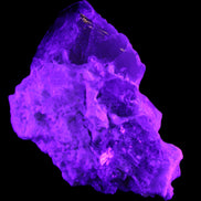 Elestial Smoky Quartz, Kunzite on Feldspar matrix 80mm 178g in UV light - Rocks and Things Store