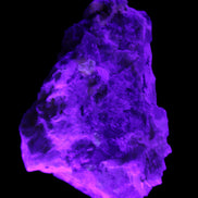 Elestial Smoky Quartz, Kunzite on Feldspar matrix 80mm 178g in UV light - Rocks and Things Store