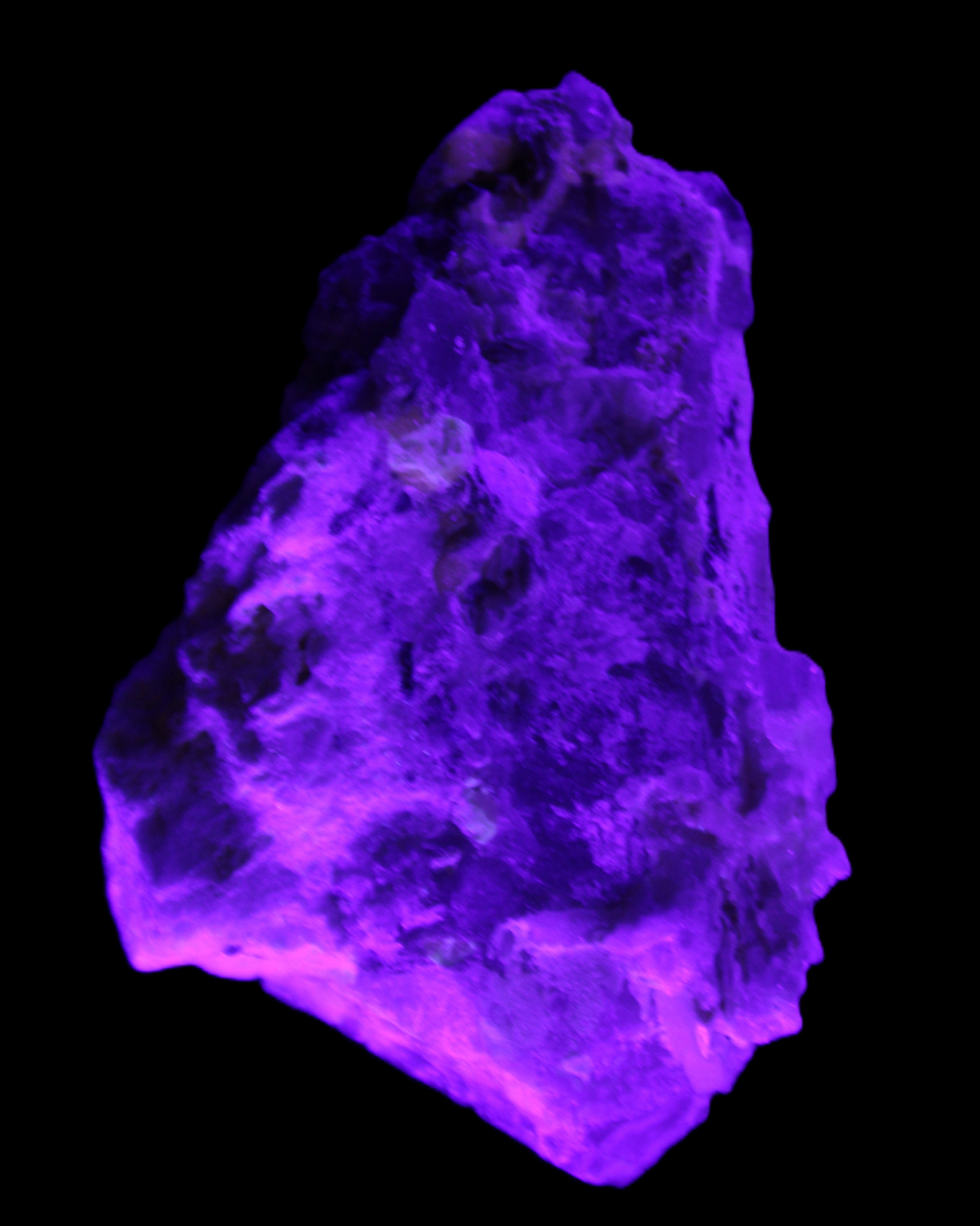 Elestial Smoky Quartz, Kunzite on Feldspar matrix 80mm 178g in UV light - Rocks and Things Store