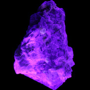Elestial Smoky Quartz, Kunzite on Feldspar matrix 80mm 178g in UV light - Rocks and Things Store