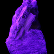 Elestial Smoky Quartz, Kunzite on Feldspar matrix 80mm 178g in UV light - Rocks and Things Store