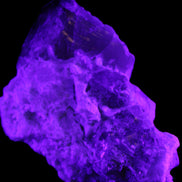 Elestial Smoky Quartz, Kunzite on Feldspar matrix 80mm 178g in UV light - Rocks and Things Store