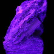 Elestial Smoky Quartz, Kunzite on Feldspar matrix 80mm 178g in UV light - Rocks and Things Store
