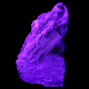 Elestial Smoky Quartz, Kunzite on Feldspar matrix 80mm 178g in UV light - Rocks and Things Store