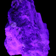 Elestial Smoky Quartz, Kunzite on Feldspar matrix 80mm 178g in UV light - Rocks and Things Store
