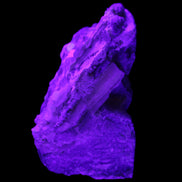 Elestial Smoky Quartz, Kunzite on Feldspar matrix 80mm 178g in UV light - Rocks and Things Store