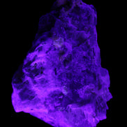 Elestial Smoky Quartz, Kunzite on Feldspar matrix 80mm 178g in UV light - Rocks and Things Store