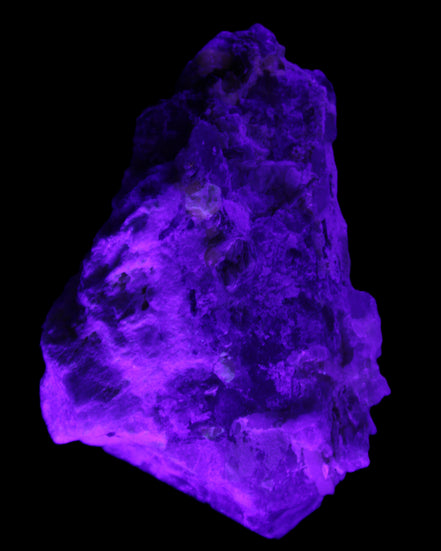 Elestial Smoky Quartz, Kunzite on Feldspar matrix 80mm 178g in UV light - Rocks and Things Store