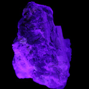 Elestial Smoky Quartz, Kunzite on Feldspar matrix 80mm 178g in UV light - Rocks and Things Store